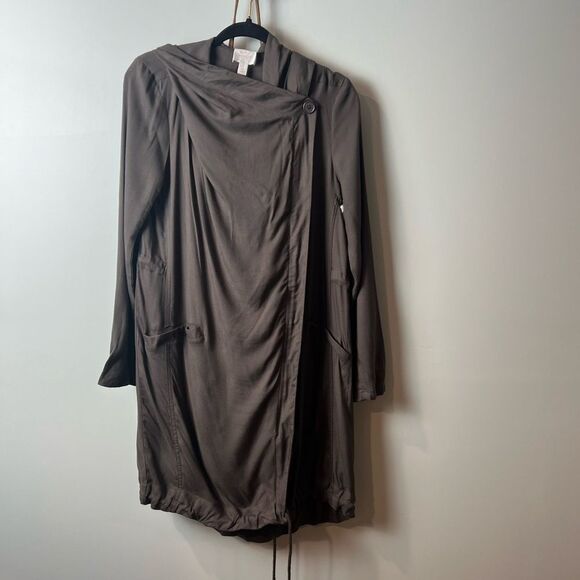 NWT Sun & Shadow Hooded Anorak Jacket Drape Front SZ S - Picture 2 of 14